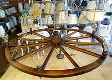 Gold Wagon Wheel Chandelier