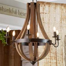 Wine Barrel Chandelier