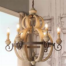 Wood And Metal Chandelier